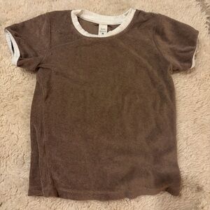 Kate Quinn Brown Terry Ringer Tee